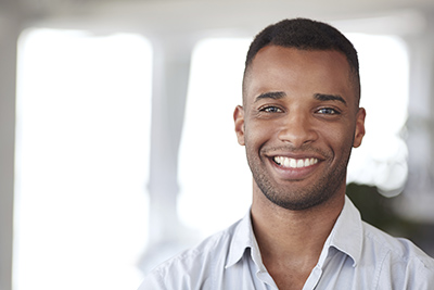 Man smiling about his fillings by Oak Park Dental in Salem, OR